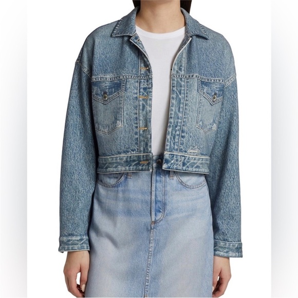 Rag and Bone Miramar Printed denim jacket NEW - Picture 1 of 8